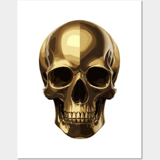 Golden scull Posters and Art